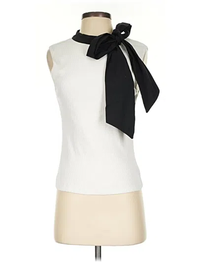 Pre-owned Left Coast By Dolan Sleeveless Blouse In Ivory