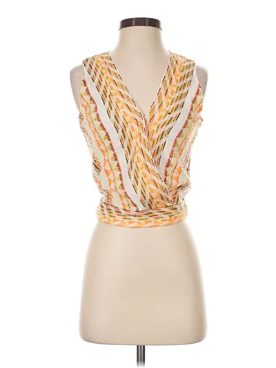 Pre-owned Left Coast By Dolan Sleeveless Blouse In Orange