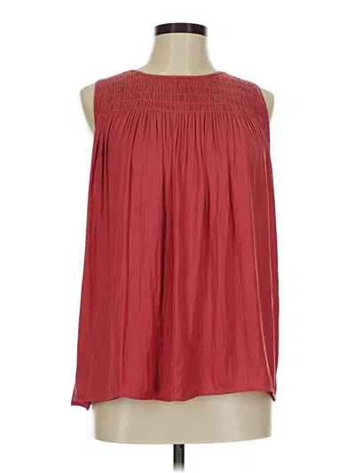 Pre-owned Left Coast By Dolan Sleeveless Blouse In Red