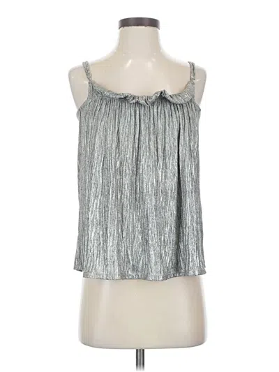 Pre-owned Left Coast By Dolan Sleeveless Blouse In Silver