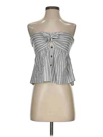 Pre-owned Left Coast By Dolan Sleeveless Blouse In Silver