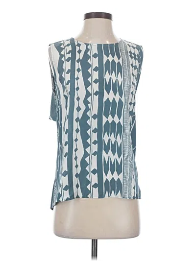Pre-owned Left Coast By Dolan Sleeveless Blouse In Teal