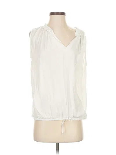 Pre-owned Left Coast By Dolan Sleeveless Blouse In White