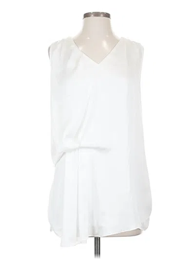 Pre-owned Left Coast By Dolan Sleeveless Blouse In White