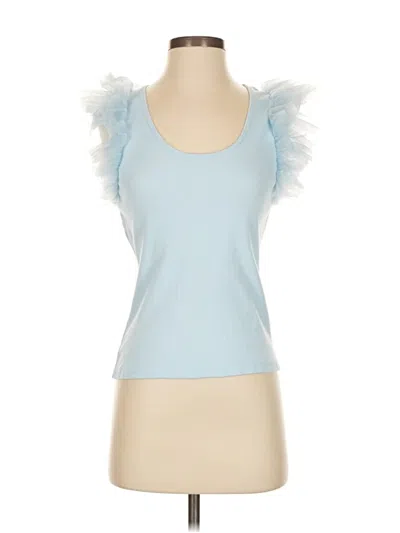 Pre-owned Left Coast By Dolan Sleeveless Top Blue Sweetheart Neckline Tops