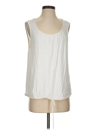 Pre-owned Left Coast By Dolan Sleeveless Top Silver Scoop Neck Tops