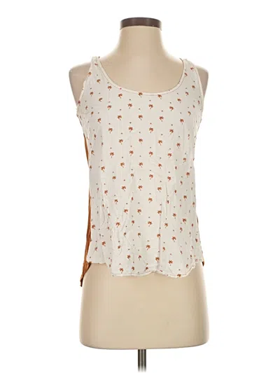 Pre-owned Left Coast By Dolan Sleeveless Top White Halter Neckline Tops