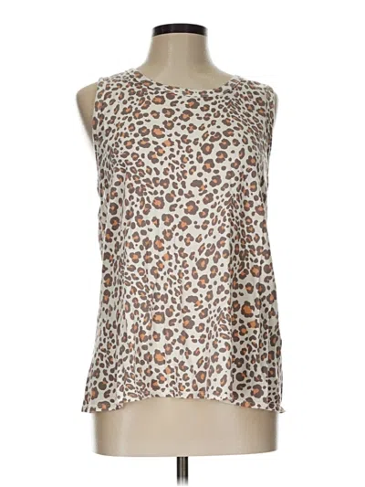 Pre-owned Left Coast By Dolan Tank Top Brown Halter Neckline Tops