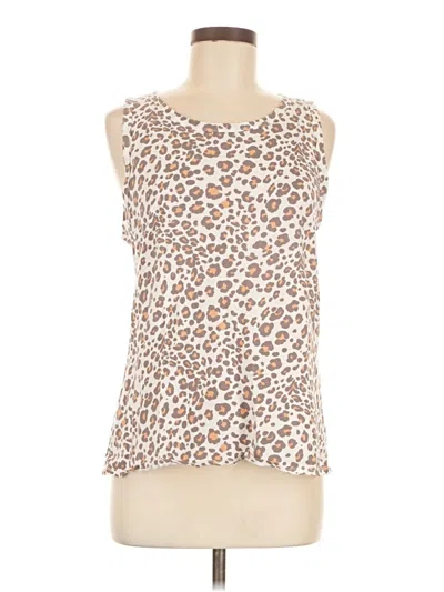 Pre-owned Left Coast By Dolan Tank Top Ivory Strapless Neckline Tops In White
