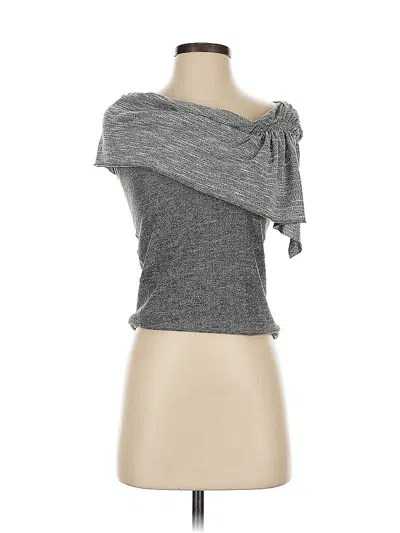 Pre-owned Left Coast By Dolan Tube Top Gray Strapless Neckline Tops