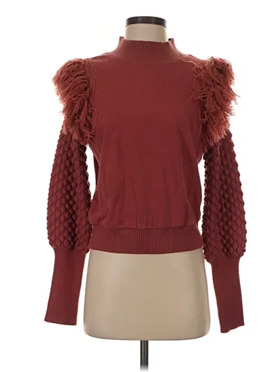 Pre-owned Left Coast By Dolan Turtleneck Sweater In Burgundy