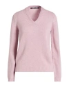 Left End Woman Sweater Pink Size 8 Virgin Wool, Metallic Polyester, Nylon