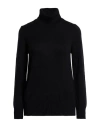 Left End Woman Turtleneck Black Size 10 Virgin Wool In Black