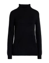 Left End Woman Turtleneck Black Size 2 Virgin Wool