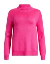Left End Woman Turtleneck Pink Size 4 Virgin Wool In Pink