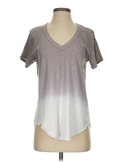 Pre-owned Left Of Center Short Sleeve T-shirt In Gray