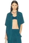 Left On Friday Day Trip Button Down Shirt In Blue