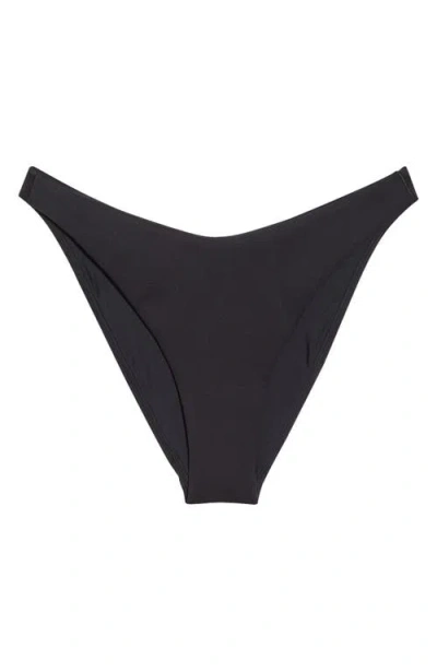 Left On Friday Dip High Leg Bikini Bottoms In Black