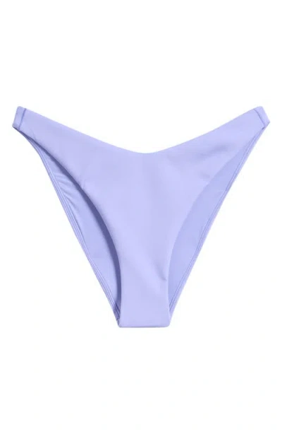 Left On Friday Dip High Leg Bikini Bottoms In Purple