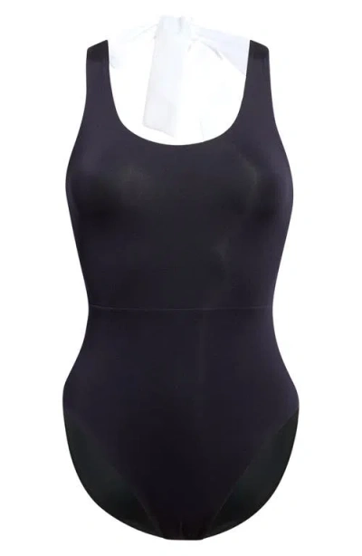 Left On Friday Double Scoop One-piece Swimsuit In Black