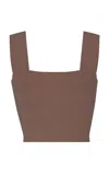 Left On Friday Frame Cropped Jersey Tank Top In Grey