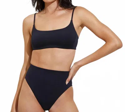 Left On Friday Hi Hi Swim Bottoms In Navy In Black