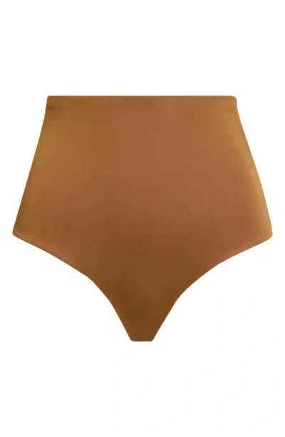 Left On Friday Hi Tide High Waist Bikini Bottoms In Brown