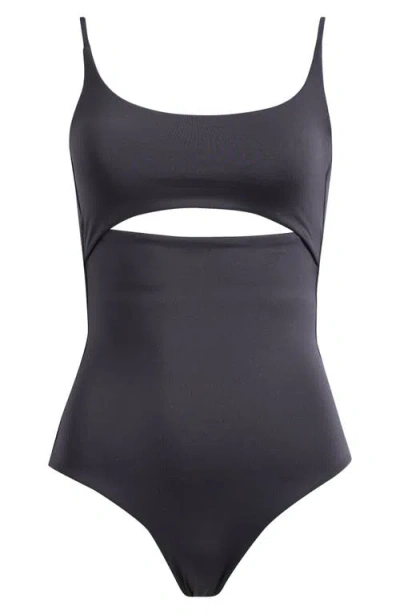 Left On Friday Peak Cutout One-piece Swimsuit In Black
