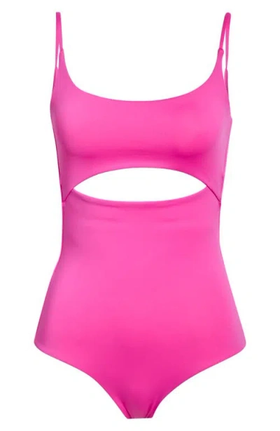 Left On Friday Peak Cutout One-piece Swimsuit In Pink