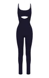 Left On Friday Peak Jersey Playsuit In Navy