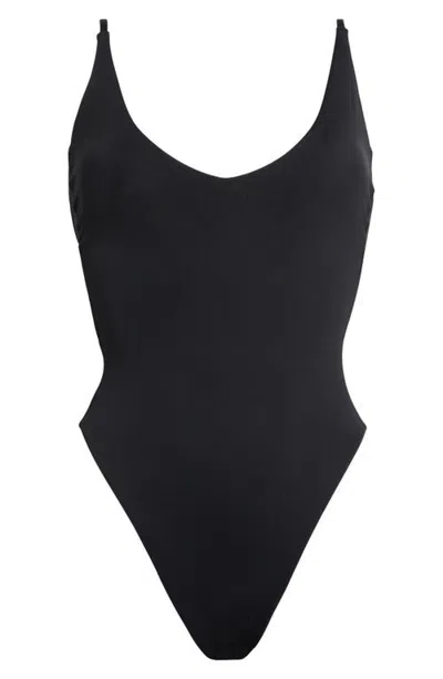 Left On Friday Rays Mock Neck Long Sleeve Rashguard In Black