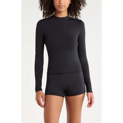 Left On Friday Saturday Long Sleeve Rashguard In Black