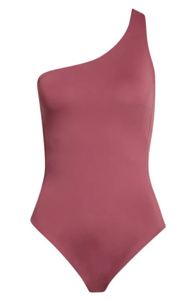 Left On Friday Shoreline One-shoulder One-piece Swimsuit In Pink