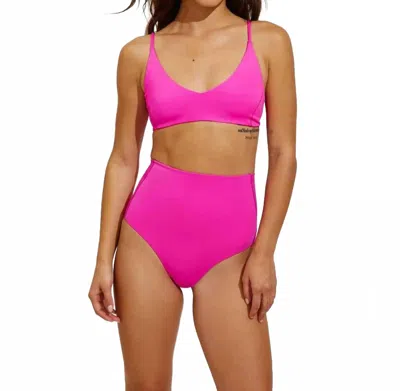 Left On Friday Sunday Bikini Top In Hot Pink