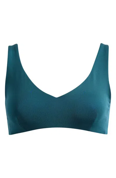 Left On Friday Sunday V-neck Bikini Top In Green