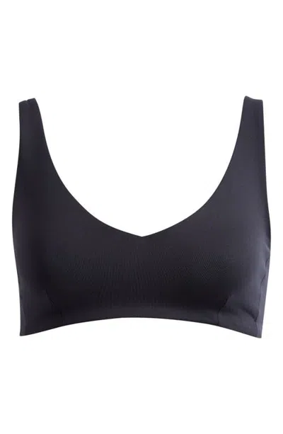 Left On Friday Sunday V-neck Bikini Top In Black
