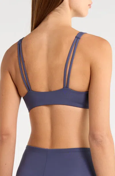 Left On Friday Sunday V-neck Bikini Top In Purple