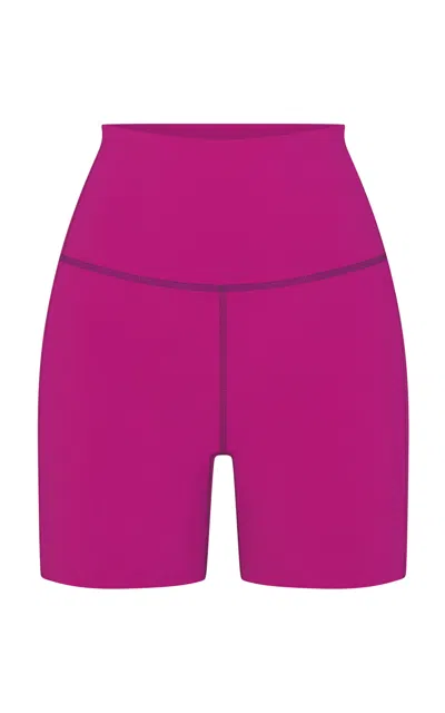 Left On Friday Super Moves Nylon-lycra Shorts In Fuchsia