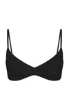 Left On Friday Wave Bikini Top In Black