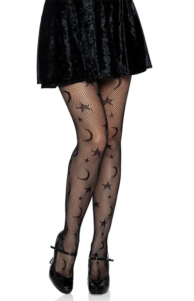 Leg Avenue Celestial Fishnet Tights In Black