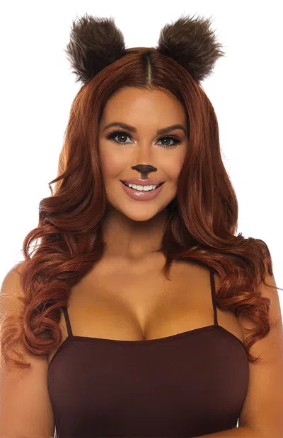Leg Avenue Costume Bear Ear Animal Costume Headband In Brown