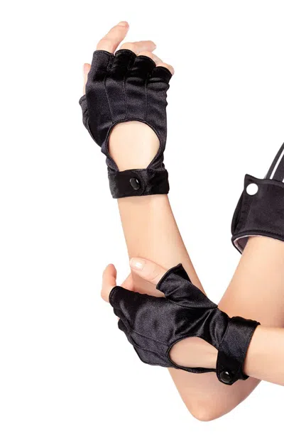 Leg Avenue Costume Fingerless Motorcycle Gloves In Black