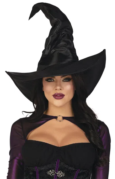 Leg Avenue Costume Large Ruched Witch Hat In Black