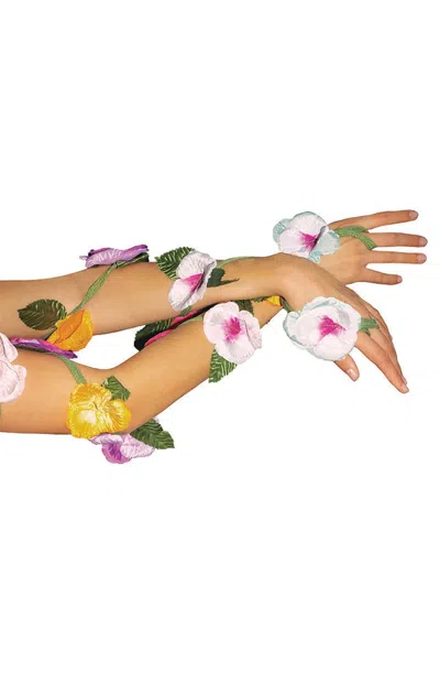 Leg Avenue Flower Arm Wrap In Multi