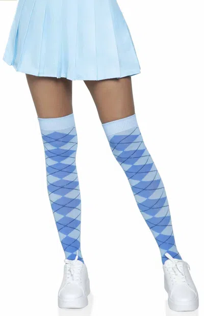 Leg Avenue Madeline Argyle Socks In Blue