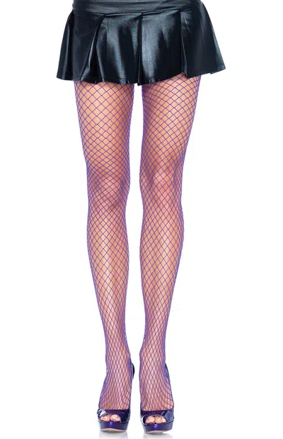 Leg Avenue Women's Gaia Spandex Net Industrial Tights In Purple In Multi