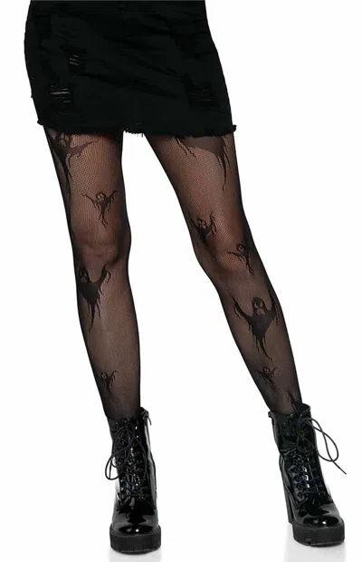 Leg Avenue Women's Get Ghosted Fishnet Tights In Black