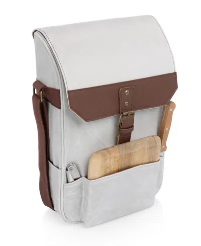 Legacy 2 Bottle Wine And Cheese Board Cooler Tote Bag Set In White