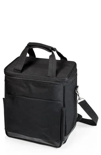 Legacy A Picnic Time Brand Legacy Cellar 6-bottle Wine Cooler With Trolley In Black