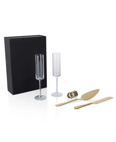 Legacy Arbane Champagne Glass Cake Knife Set In Transparent